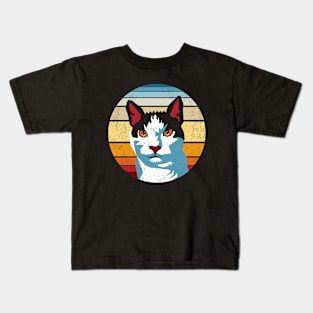 Angular Cat Vintage Distressed Kids T-Shirt